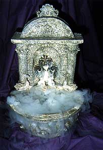 Gargoyle Fountain with Dry Ice