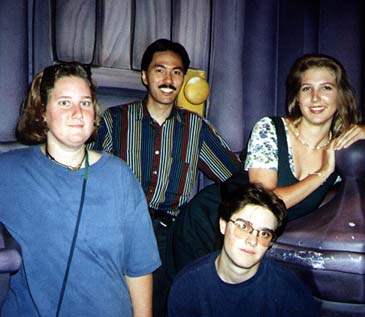 Gang inside Roger Rabbit's ride