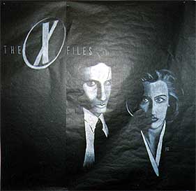 X-Files Chalk Drawing