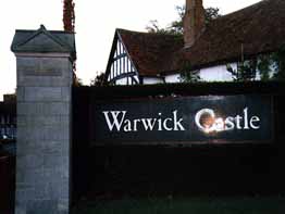 Warwick Castle Sign