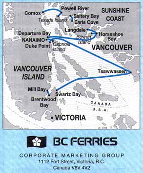 BC Ferries Map