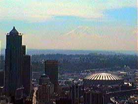 Seattle with Mt Rainier