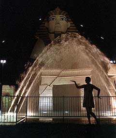 Britta posing at the Luxor