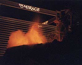 the Volcano at the Mirage
