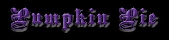 Pumpkin Pie