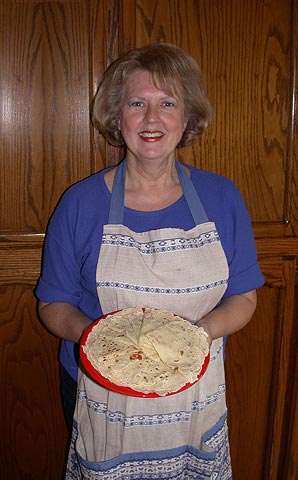 Proud Mom with her lefse